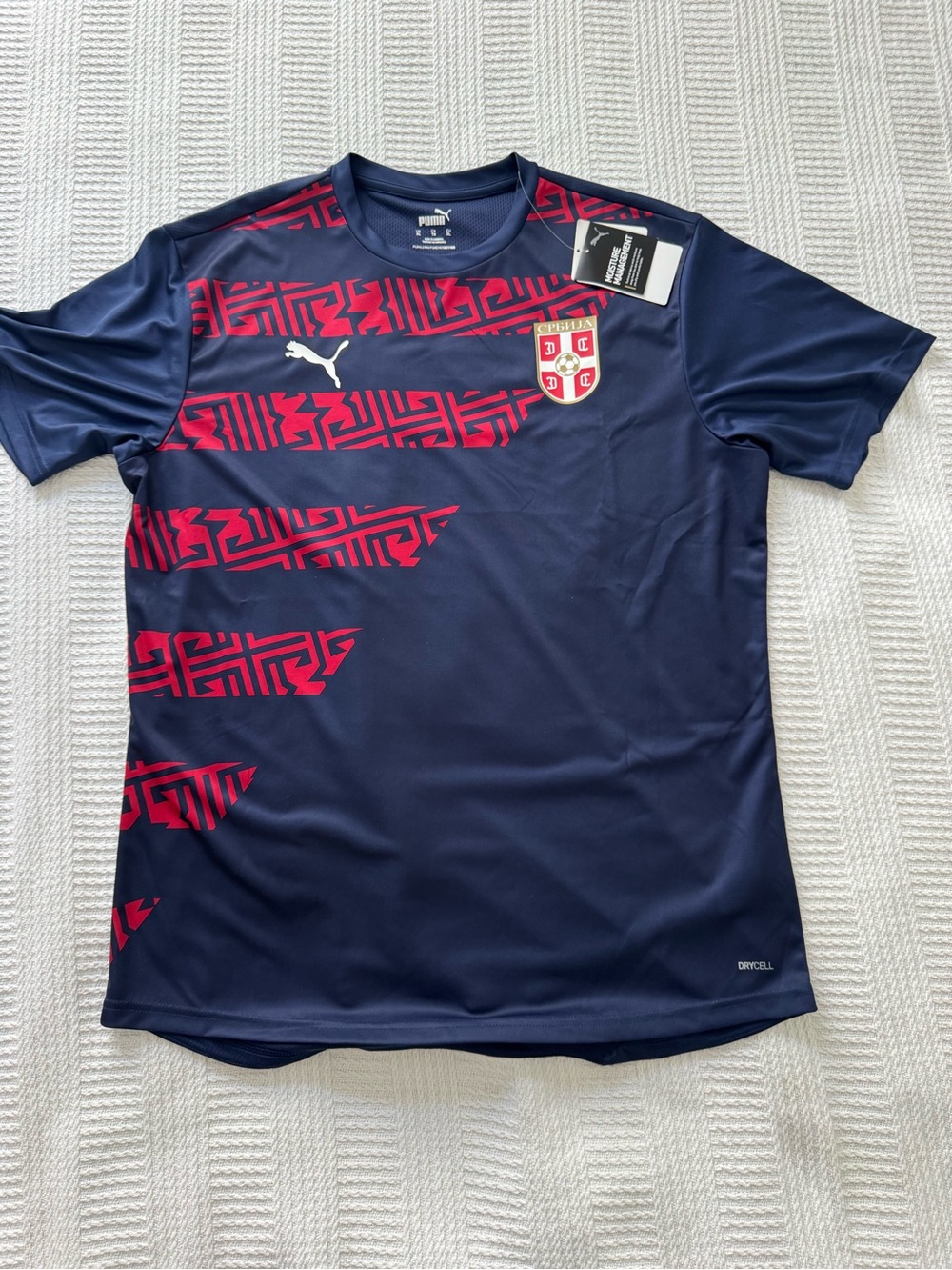 Puma Men’s Navy and Red Serbia Football Jersey